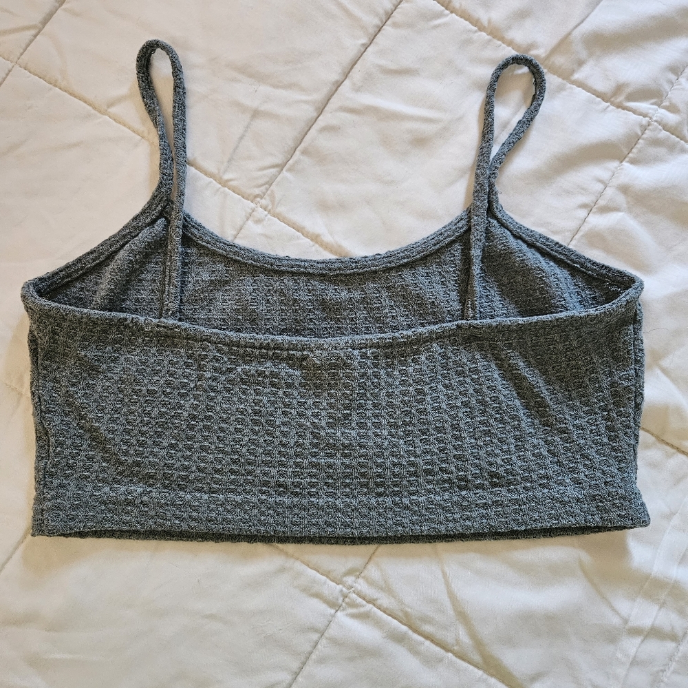 Shein Women's Blue Grey Sleeveless Tank Crop Top Size Small - Picture 3 of 3
